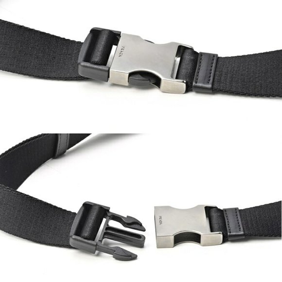 PRADA Body Bag Belt 2VL033 Leather Black S-155468 - Picture 6 of 10